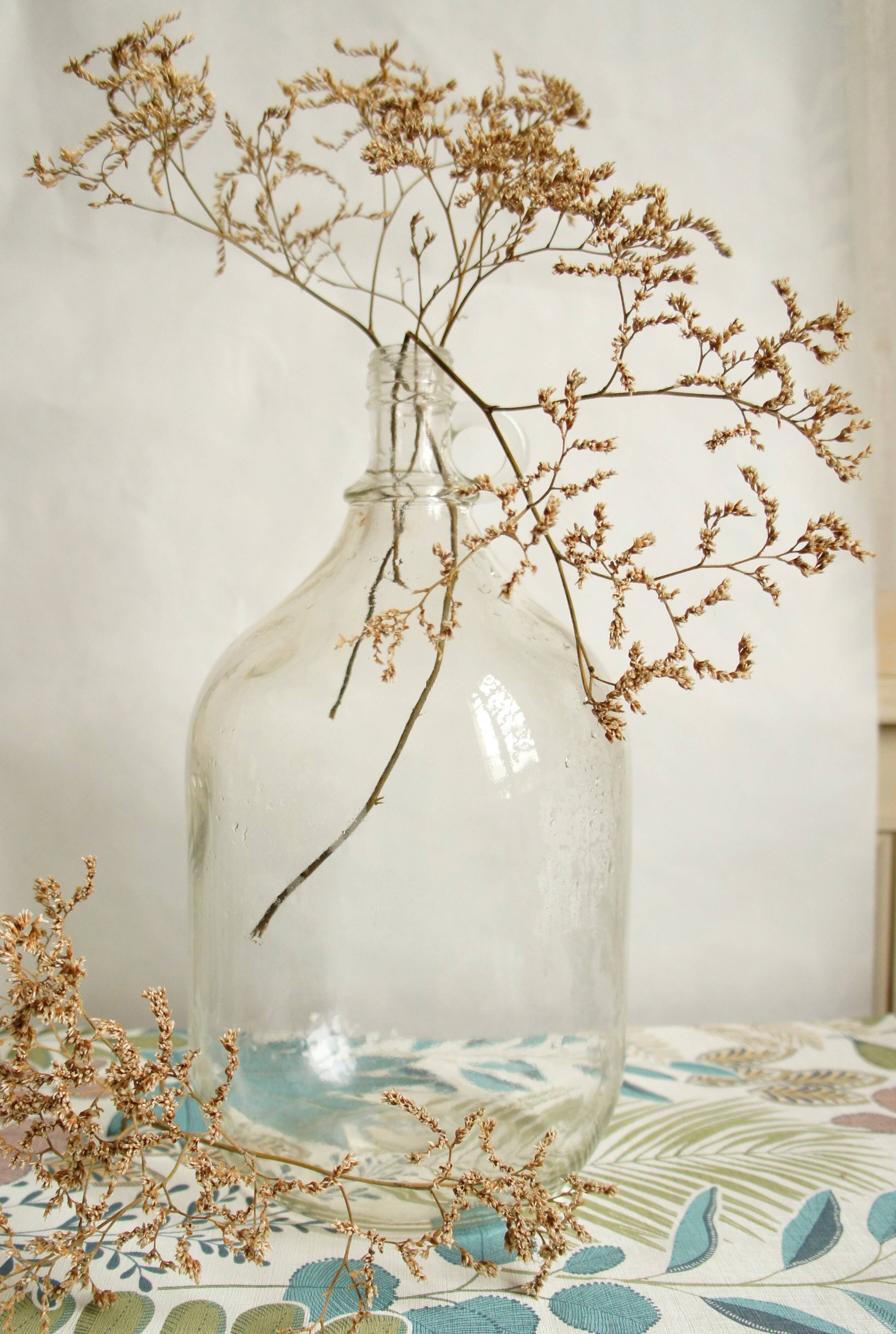 Set de 2 dames-Jeannes en verre moulé