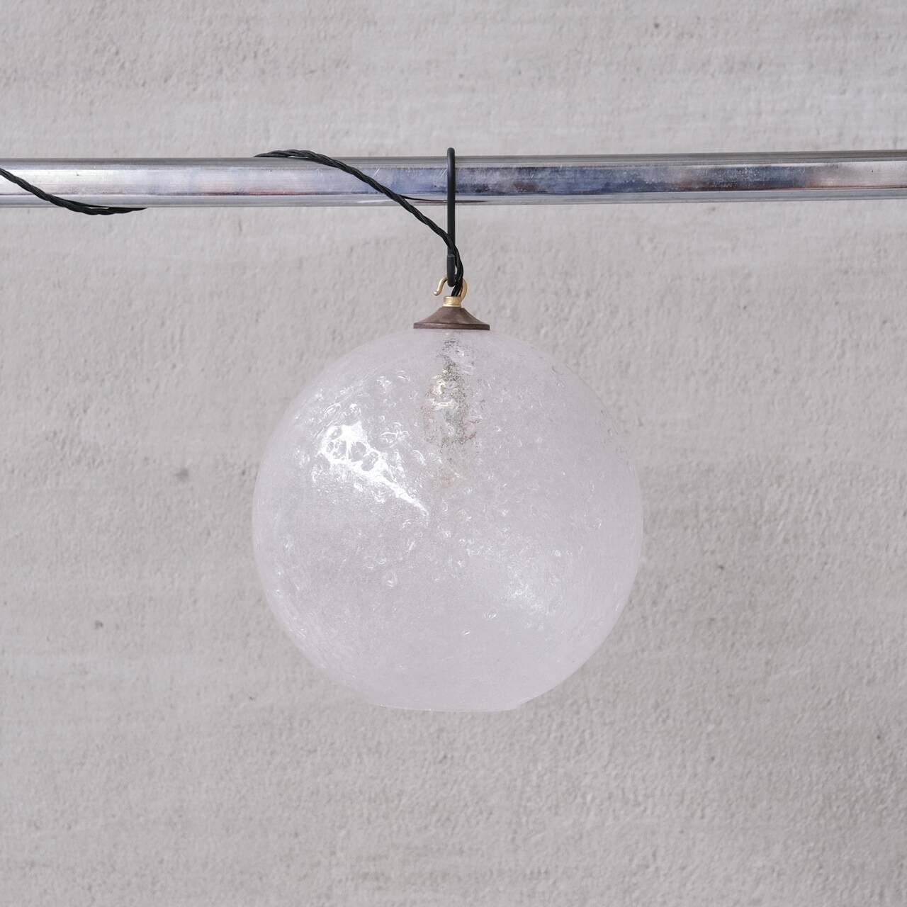 Italian Mid-Century 'Lava' Murano Glass Pendant Light