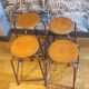 Set of 4 high workshop stools