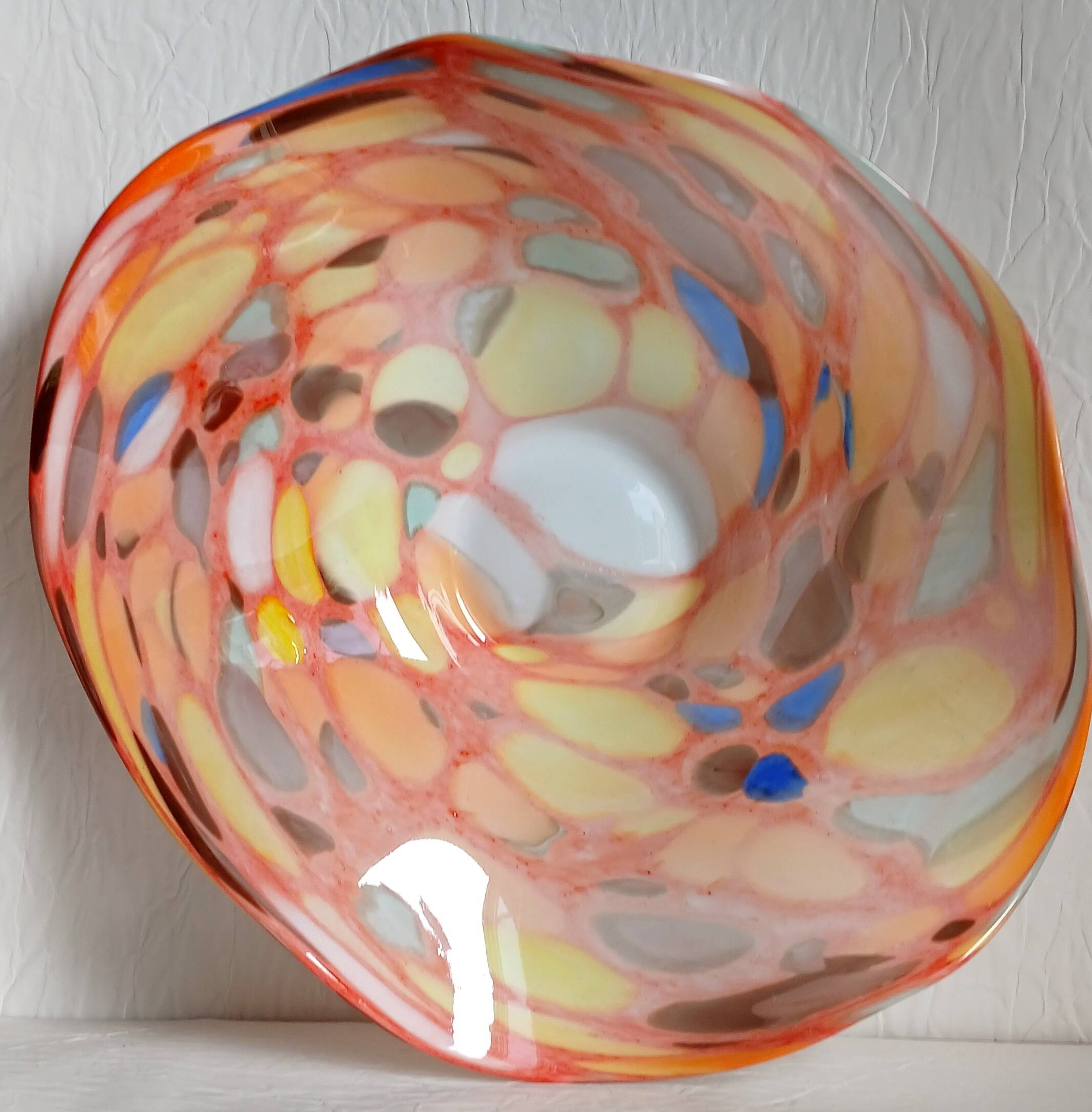 Blown glass centrepiece in Murano style