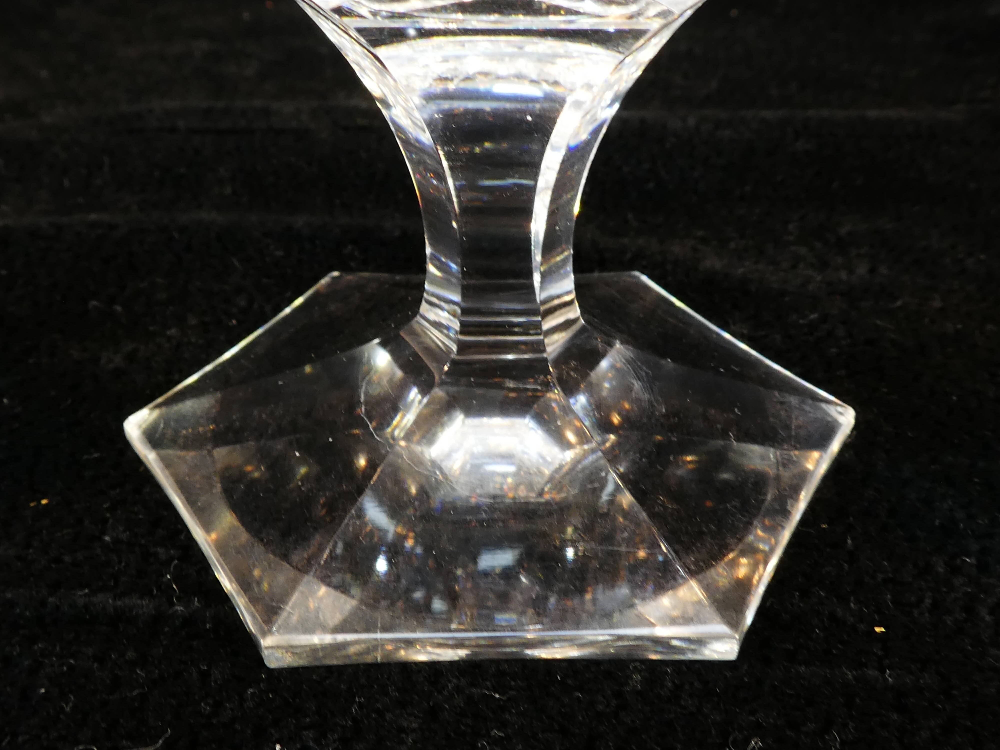 11 wine glasses in Crystal cut with diamond tip CRISTALLERIE DE LORRAINE