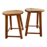 Pair of wooden stools