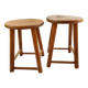 Paire de tabourets en bois