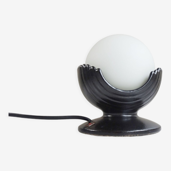 Sculptural table lamp by pan keramik with glass ball - 1970s