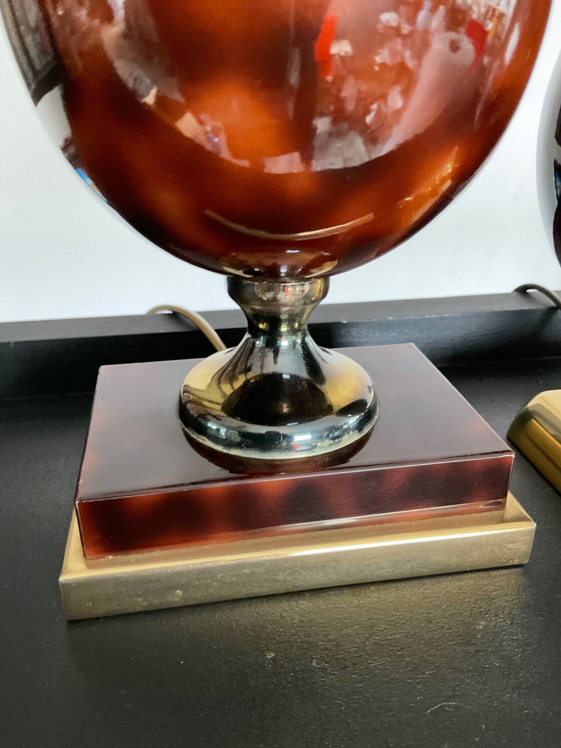 Duo of le dauphin lamp bases from the 70s and 80s