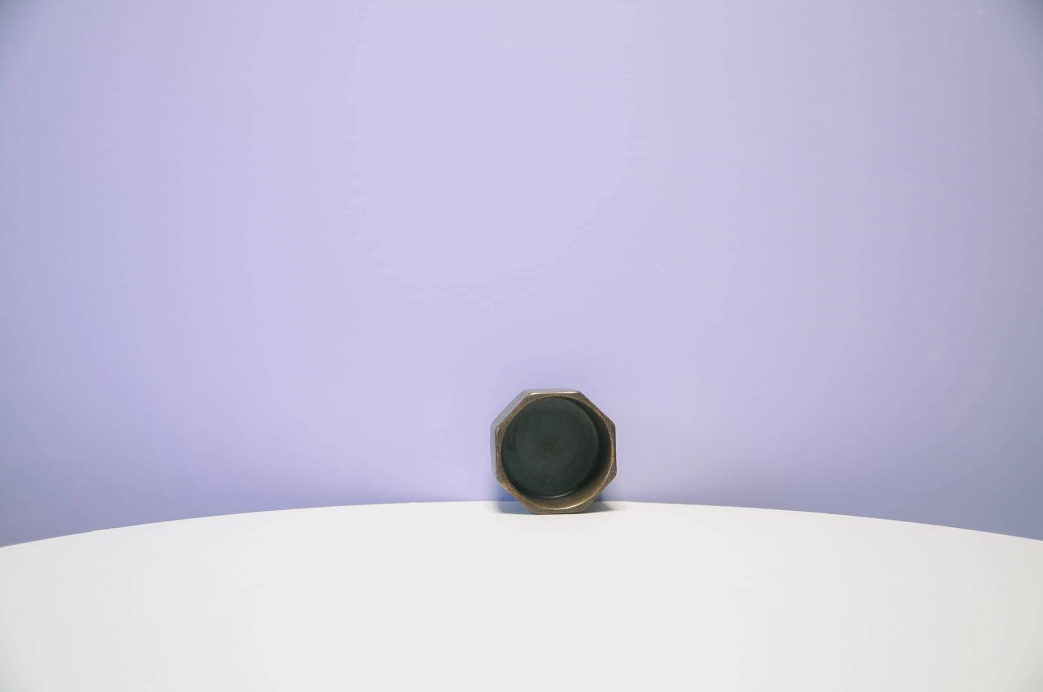 Vintage green hexagonal bowl