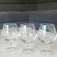 Lot 6 Verres Cognac/Cristal Arques. Model Fleury engraved with Wheat Ears.