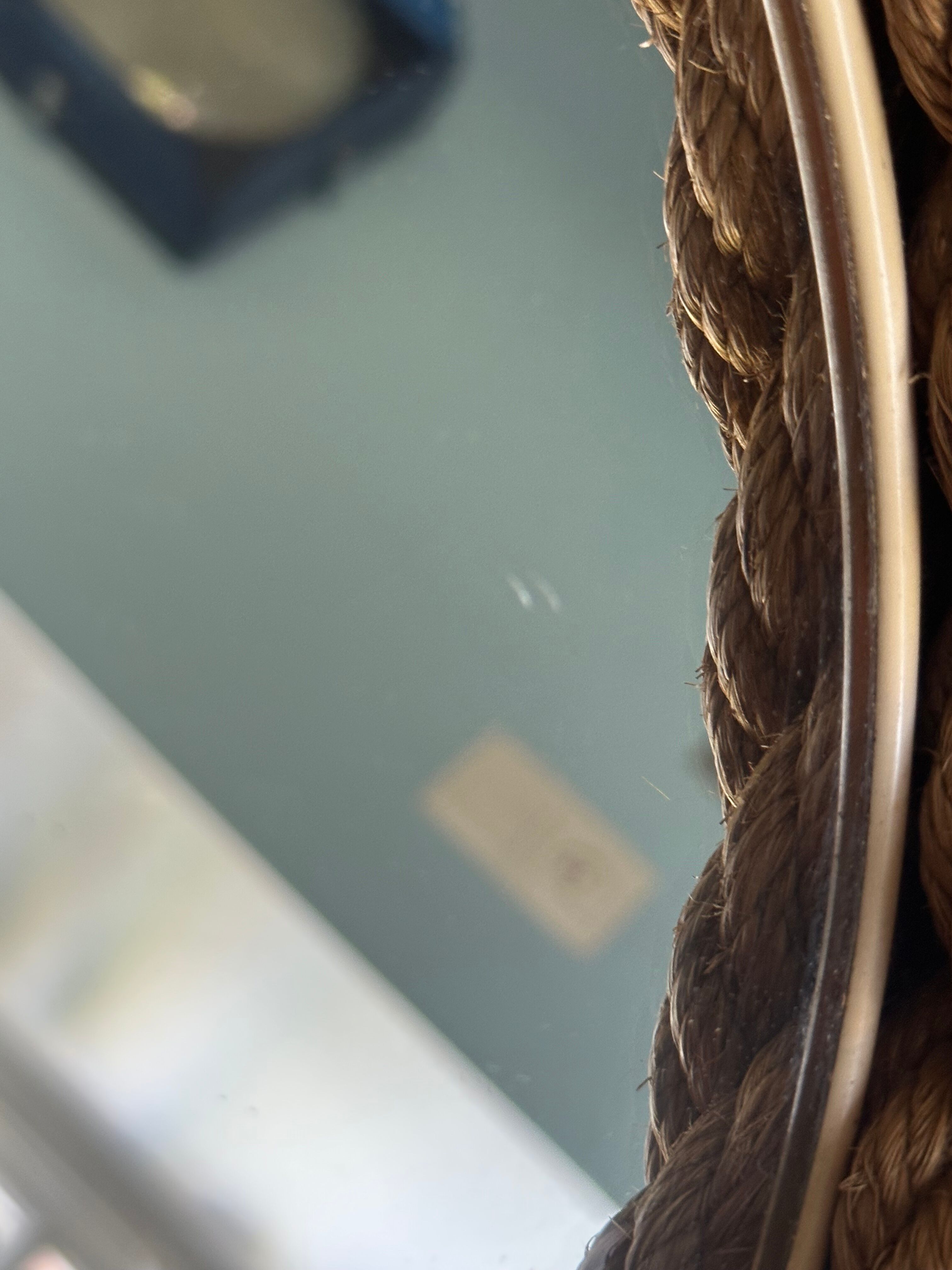 Round mirror in vintage rope 60