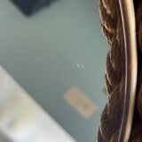 Round mirror in vintage rope 60