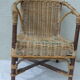 Charming small armchair in rattan and wicker childrens former