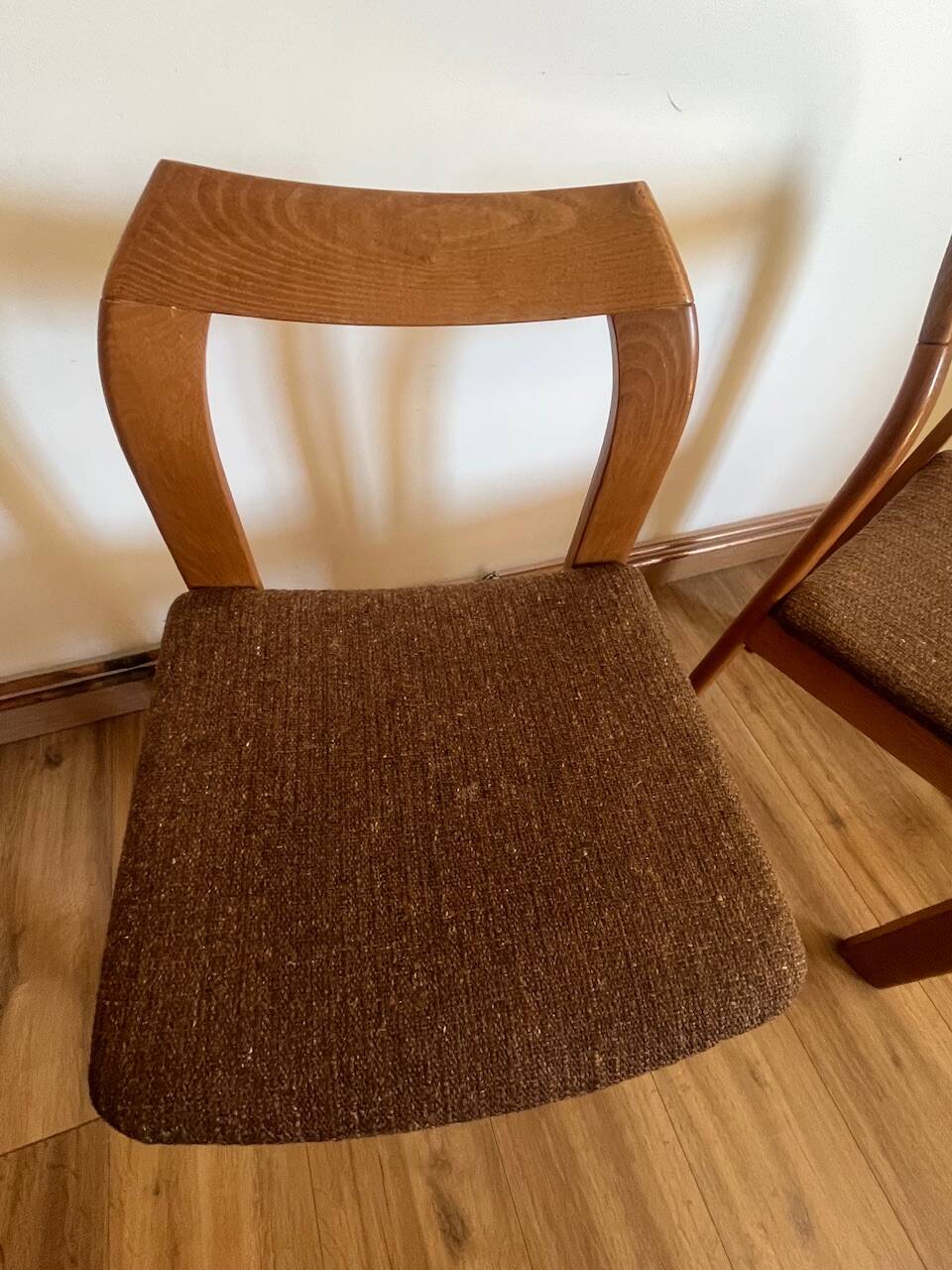 2 wooden chairs