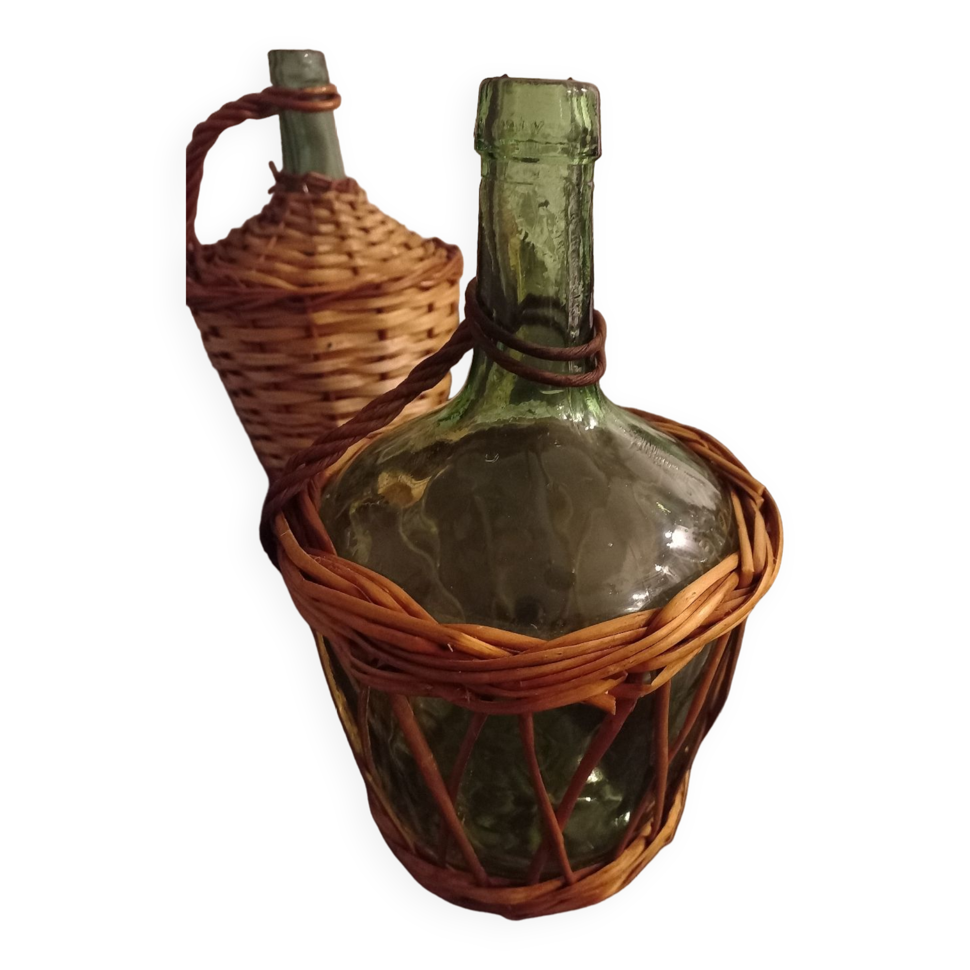 Vintage glass demijohn