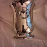 Stainless steel champagne bucket, silversmith Jean Couzon, model on a pedestal.