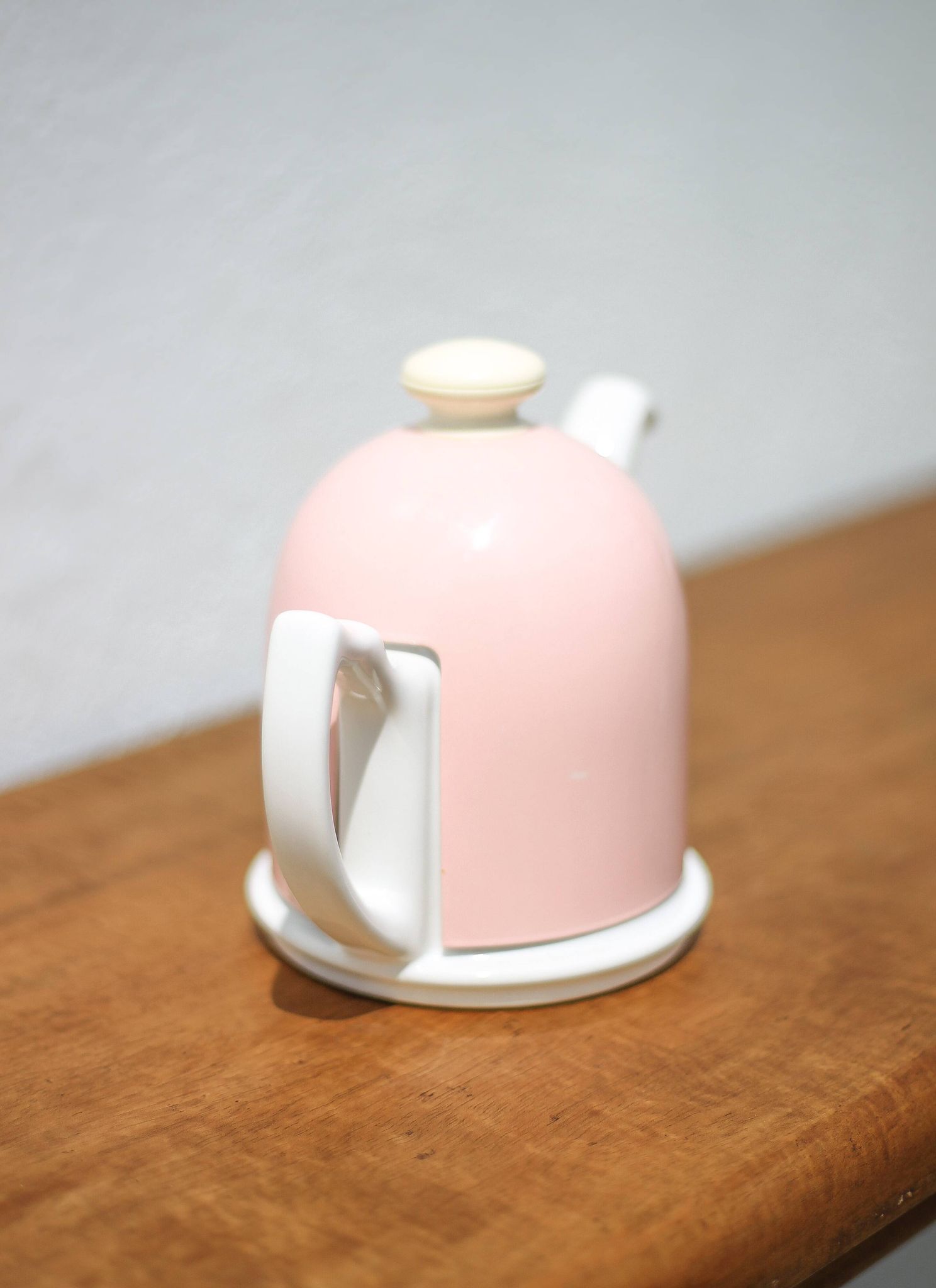 Vintage teapot, porcelain teapot and metal hat, teapot, kettle, infusion, kitchen