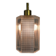 Pendant Lamp, Pressed Glass and Brass, 1960s, Sweden