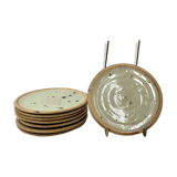 8 assiettes plates à dessert Pierre Digan