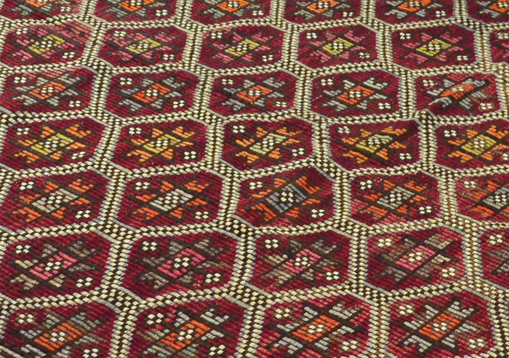 Anatolian handmade kilim rug 295 cm x 182 cm