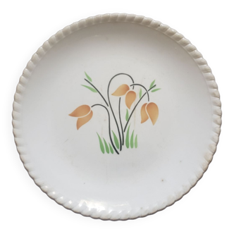 Plate decor tulipe luneville