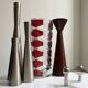 Luminarc vase with burgundy geometric patterns, France 1970