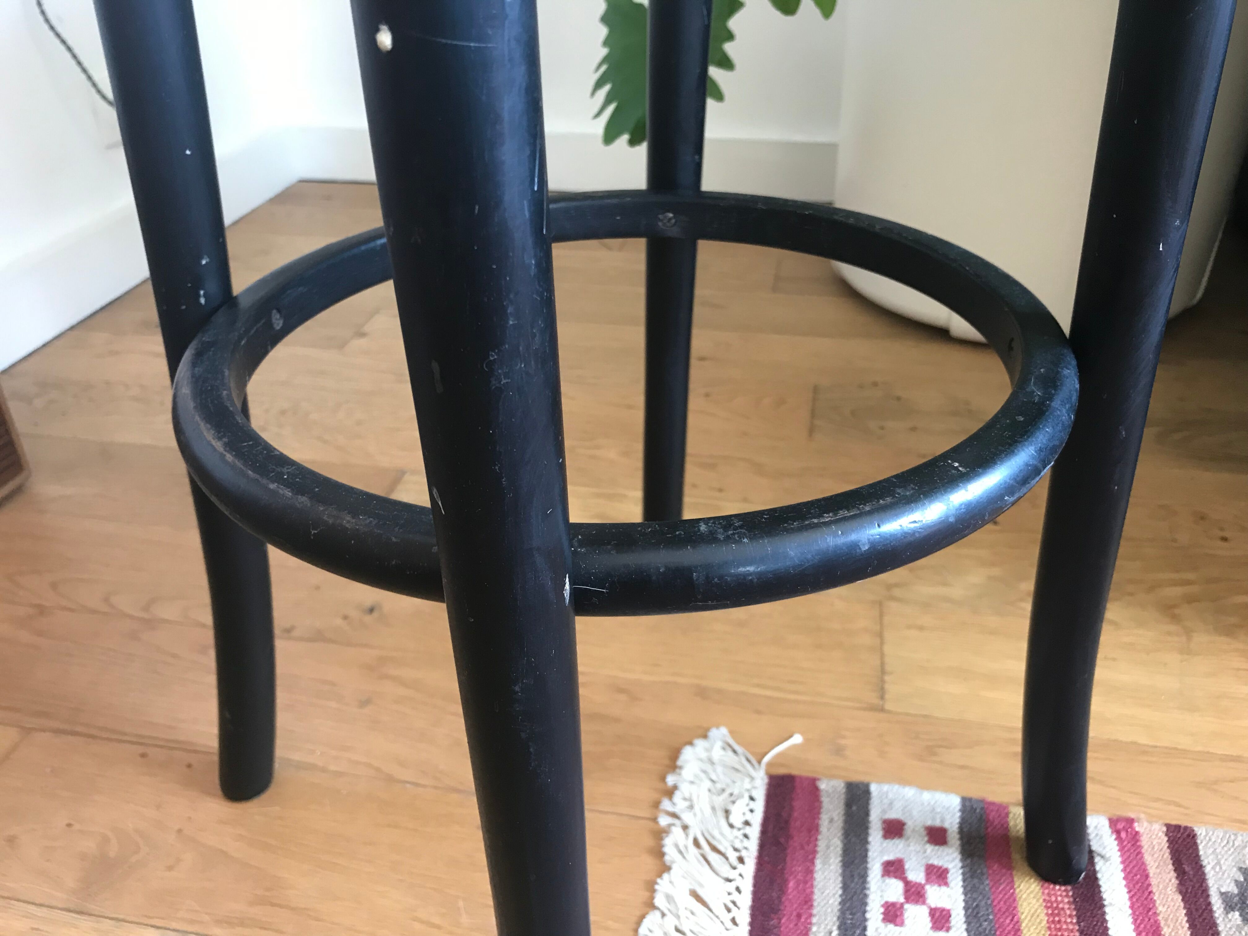 High wooden and canning stool