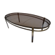 Coffee table low oval bronze doré Jacques Quinet 1950/1960
