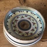 Hollow stoneware plates signed Roland Moreau Tourettes sur Loup