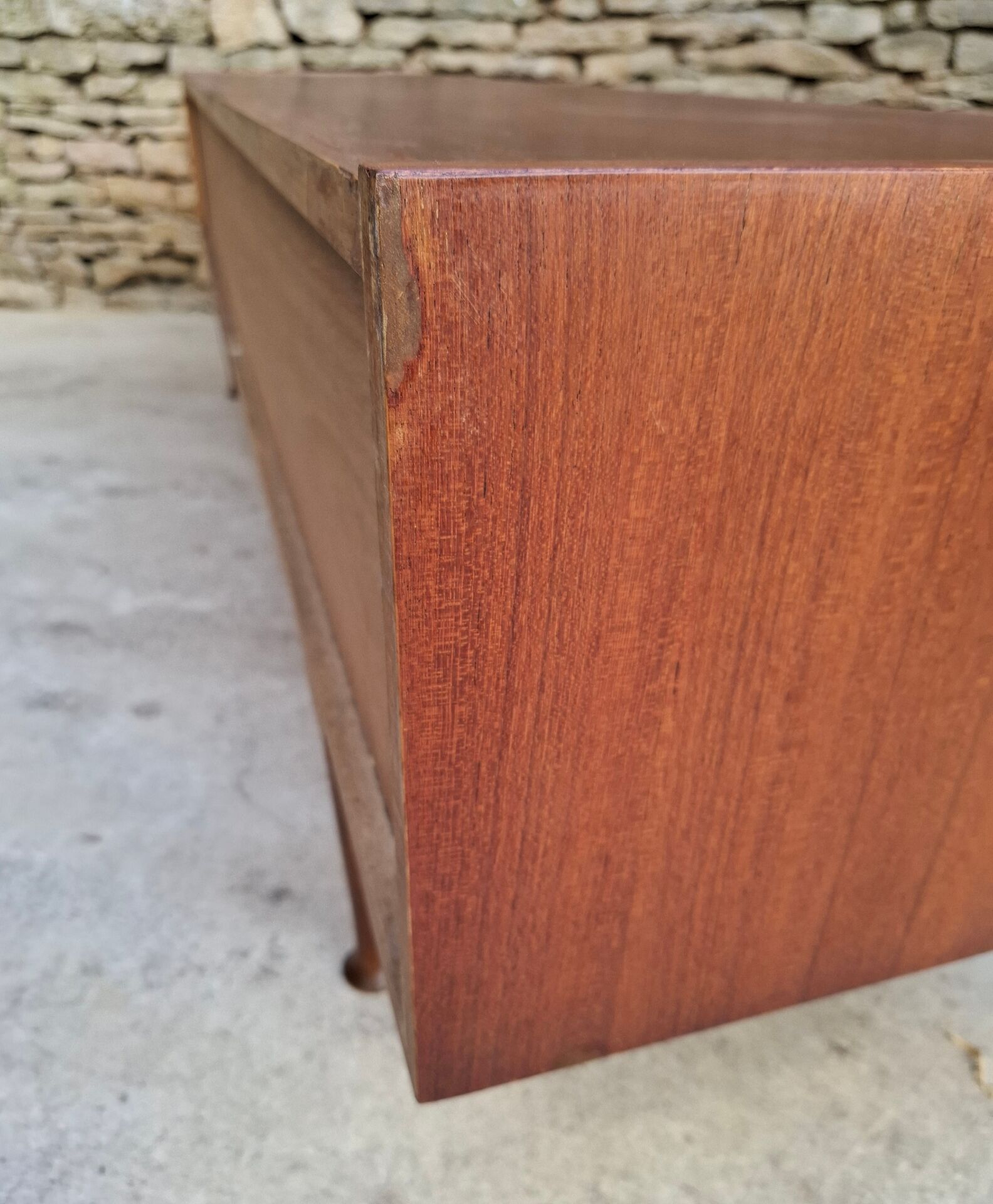 Low teak sideboard 200cm