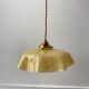 Yellow Clichy glass pendant lamp 20s