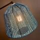 Lampadaire noyer laiton corde modulable design 1950.