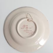 Regina Gouda Delft Hand-Painted Plate Red Peacock & Floral Motif Holland, 1950s