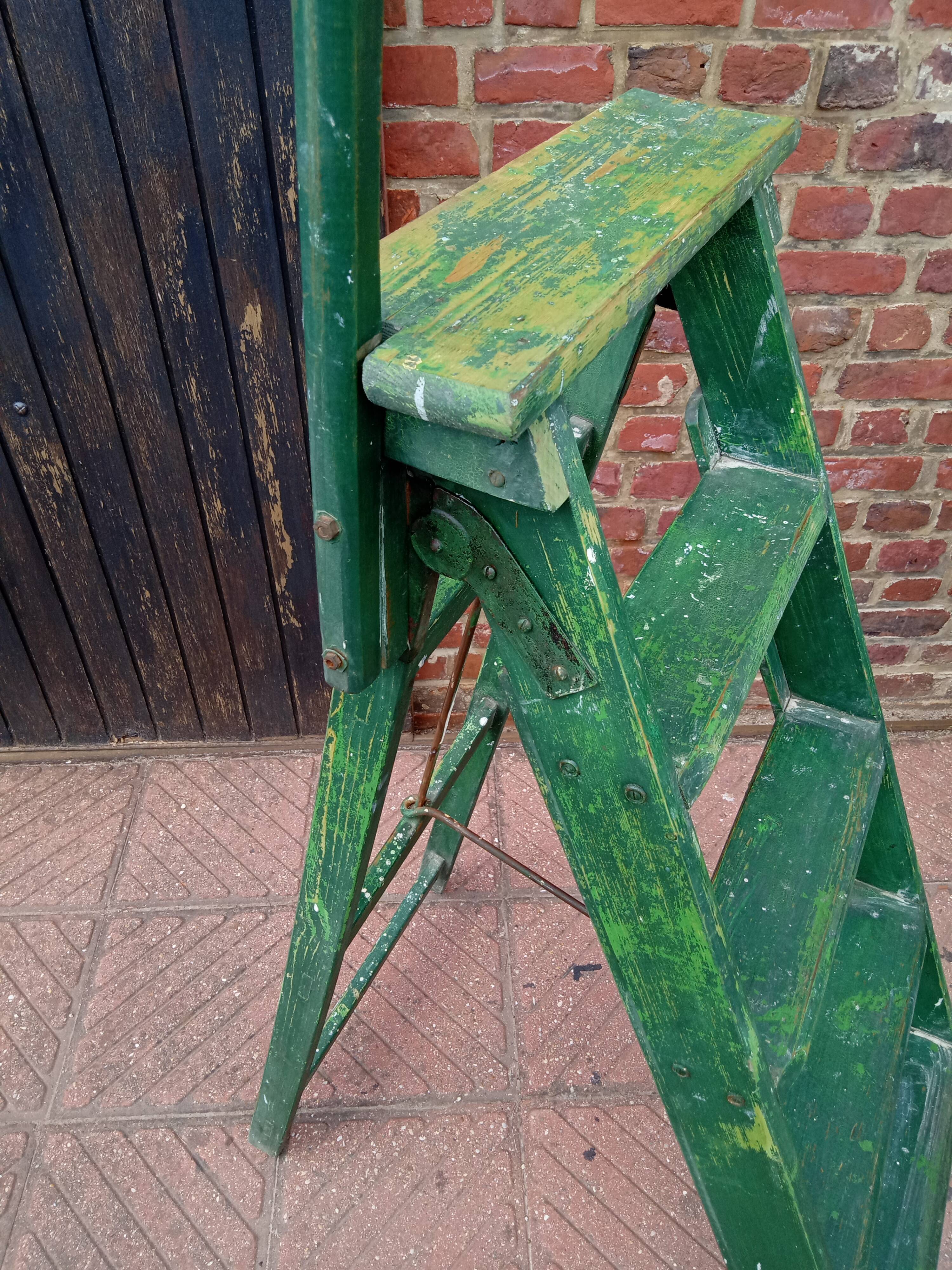 Old wooden stepladder