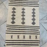 Corridor Kilim black and white handmade v