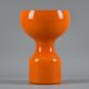 1970s Italian Space-Age Orange Glass Mushroom Vase