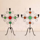 Pair of Swedish candlesticks from Ystad metall 1970
