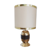 Brass and amber lamp 70s