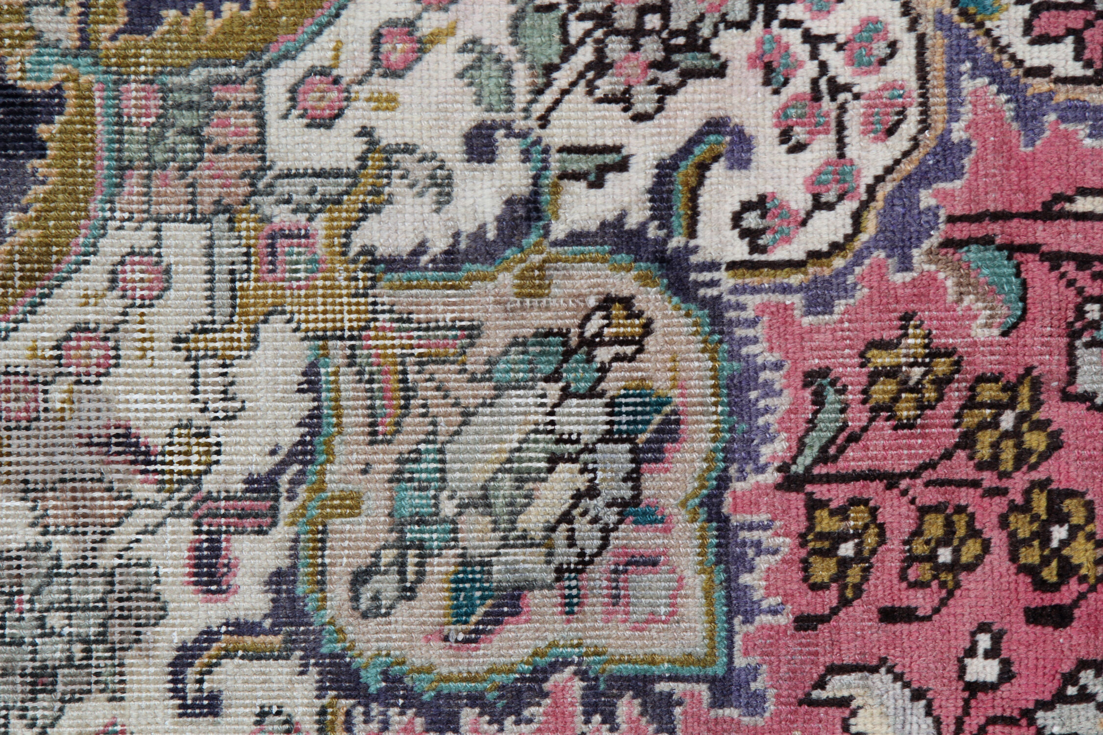 Vintage Persian Tabriz Rug 108x303cm