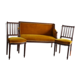 Two-seater Louis XVI Directoire-style seating and two chairs