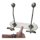 Antique wooden and metal coat rack
