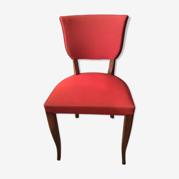 Chaise skaï rouge