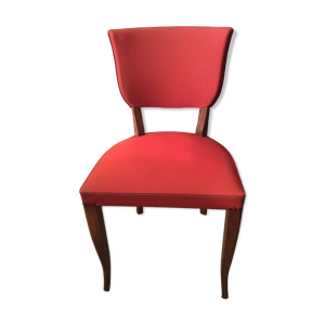 Chaise skaï rouge