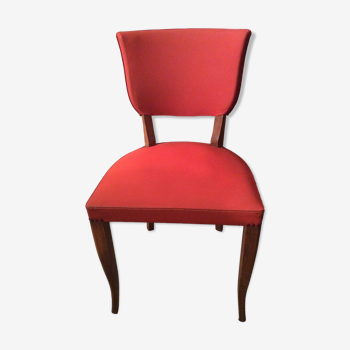 Red skaï chair