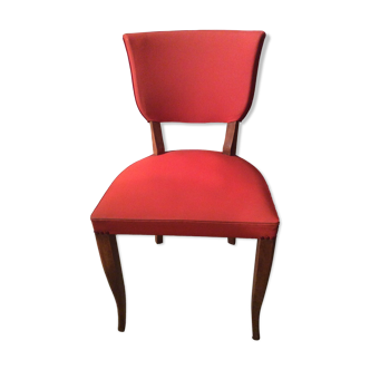 Red skaï chair