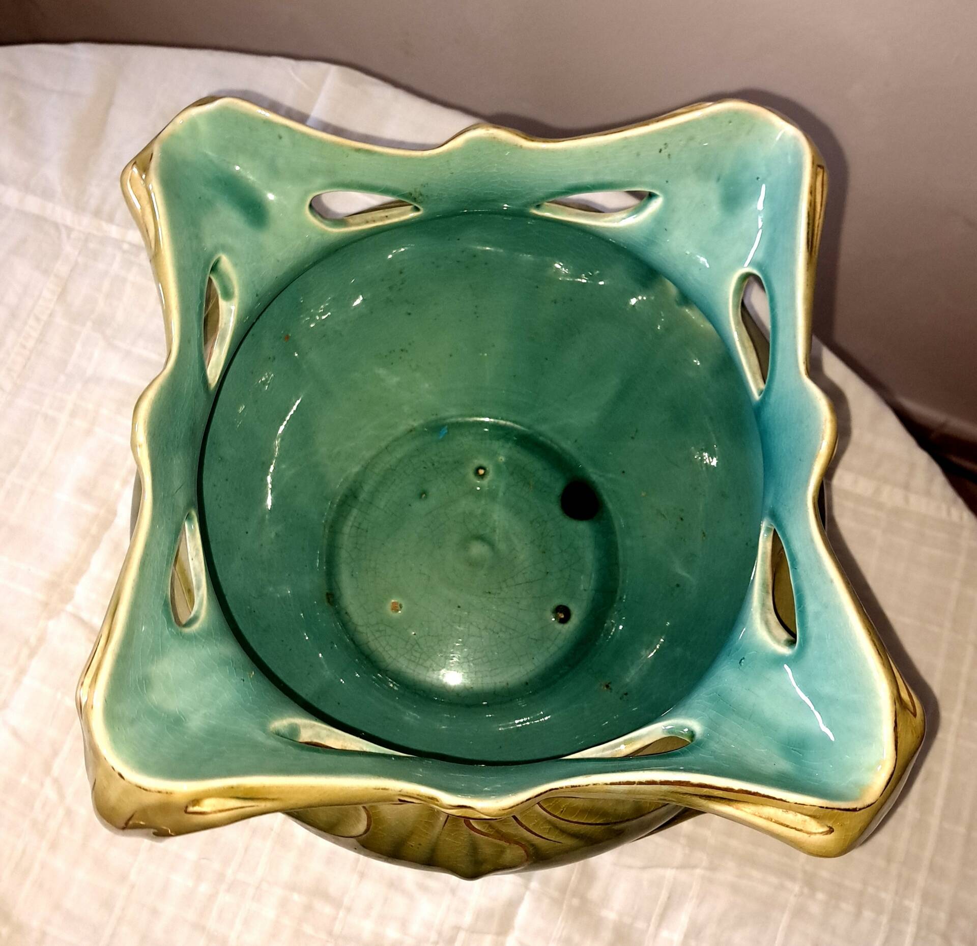 Vase,caché-poten faïence. Hector Guimard.