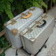 Lot of two old aluminum suitcase