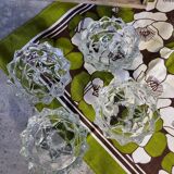 Bougeoir en verre vintage