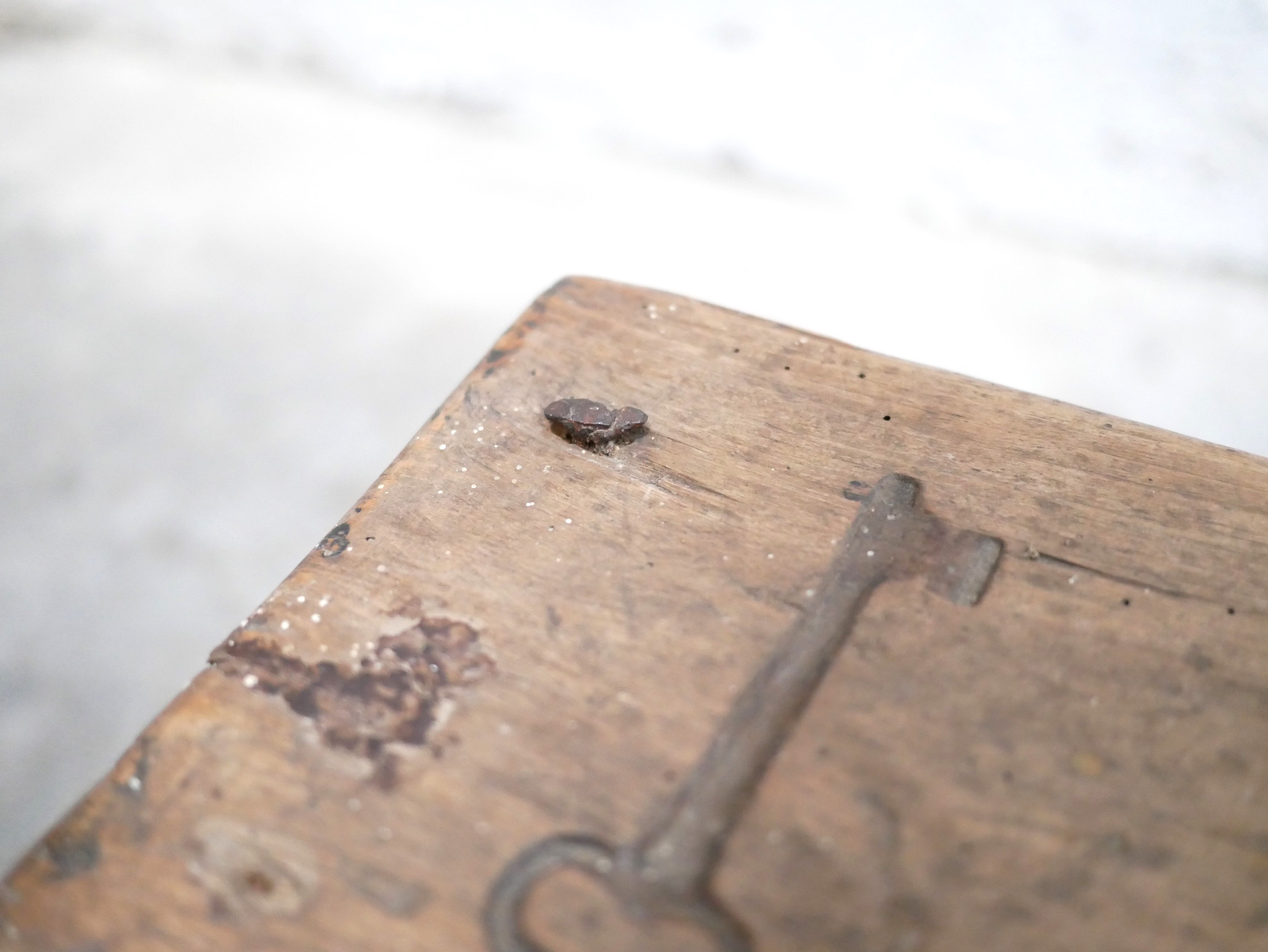 Workshop step, antique wooden stool