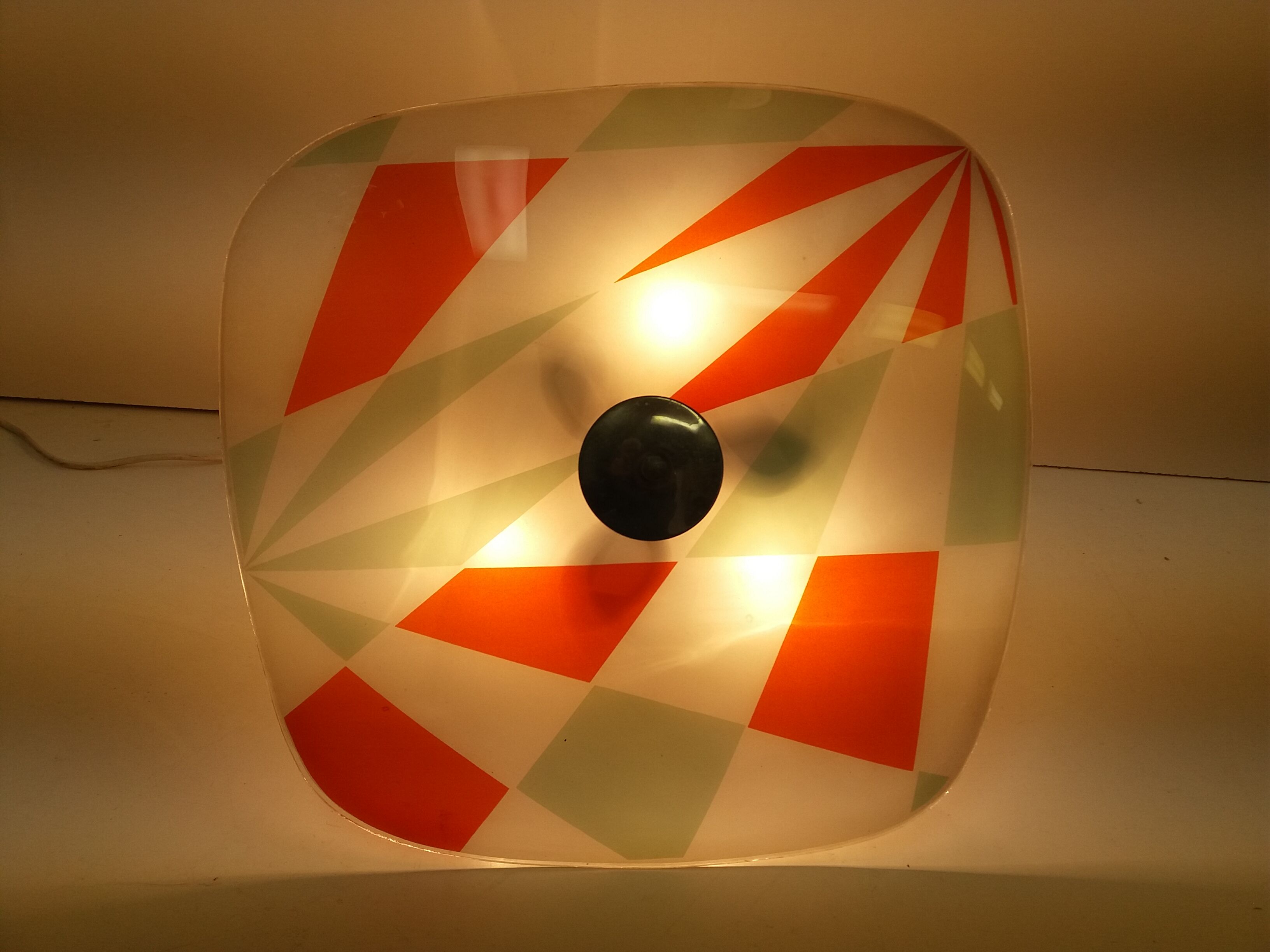 Mid-century design glass pendant/Napako, 1960's.