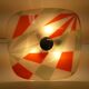 Mid-century design glass pendant/Napako, 1960's.