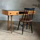 Vintage desk with compass legs in oak