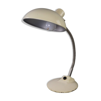 Lampe de bureau en métal blanc, années 1960